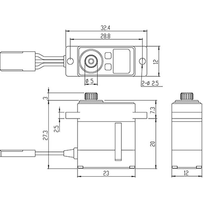 Servos - Savox SV-1232MG micro digital servo (23g, 5kg.cm, 0.05s/60°) - FLASH RC