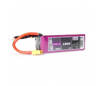 Baterías de propulsión de aviones RC - Lipo Hacker TopFuel Power-X MTAG 3S 11.1V 1800mAh 35C XT60 socket - FLASH RC