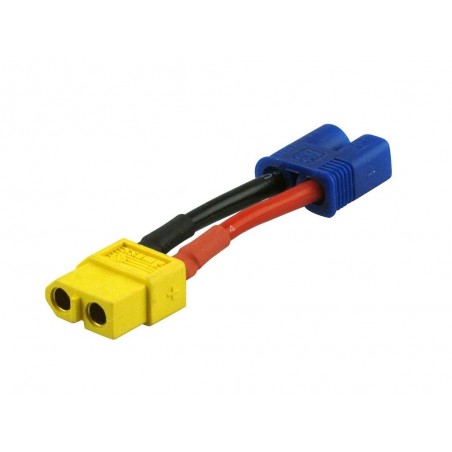 Adapateurs/rallonges pour batteries & moteurs - Adaptateur XT60 femelle  E-Flite EC3 male - Amass - FLASH RC