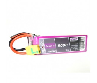 RC Flugzeug Antriebsbatterien - Lipo Akku Hacker TopFuel Power-X MTAG 5S 18.5V 5000mAh 35C Prise XT90S - FLASH RC