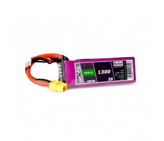 Antriebsbatterien RC-Flugzeuge - Lipo Akku Hacker TopFuel Eco-X MTAG 3S 11.1V 1300mAh 25C Stecker XT60 - FLASH RC