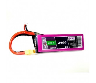 Batterie di propulsione per aerei RC - Lipo Hacker TopFuel Eco-X MTAG 2S 7.4V 2400mAh 20C XT60 socket - FLASH RC