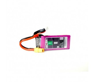 Batterie di propulsione per aerei RC - Lipo Hacker TopFuel Eco-X 3S 11.1V 900mAh 25C XT60 presa - FLASH RC