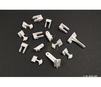 Hinges - Funcub' large flap hinges (6 pcs) Multiplex - FLASH RC