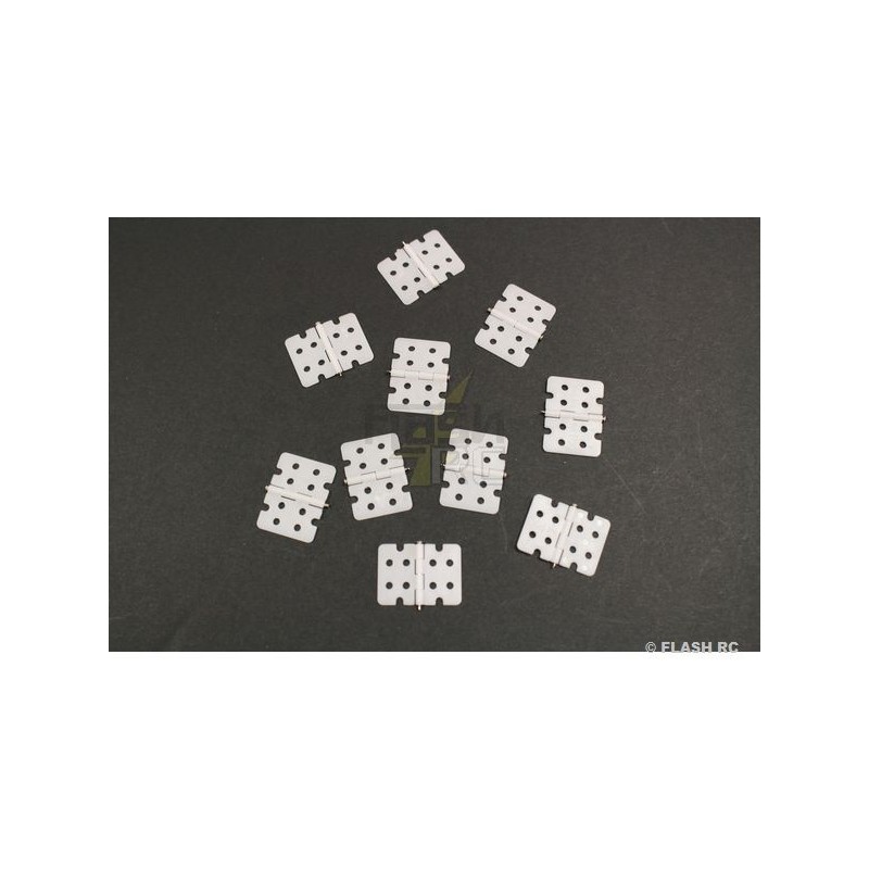 Hinges - Flat Hinges 21x15mm (10 pcs) Multiplex - FLASH RC