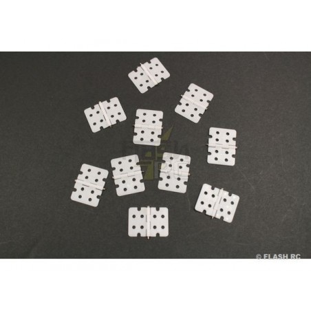 Charnières Plates 21x15mm  (10 pcs) Multiplex - FLASH RC