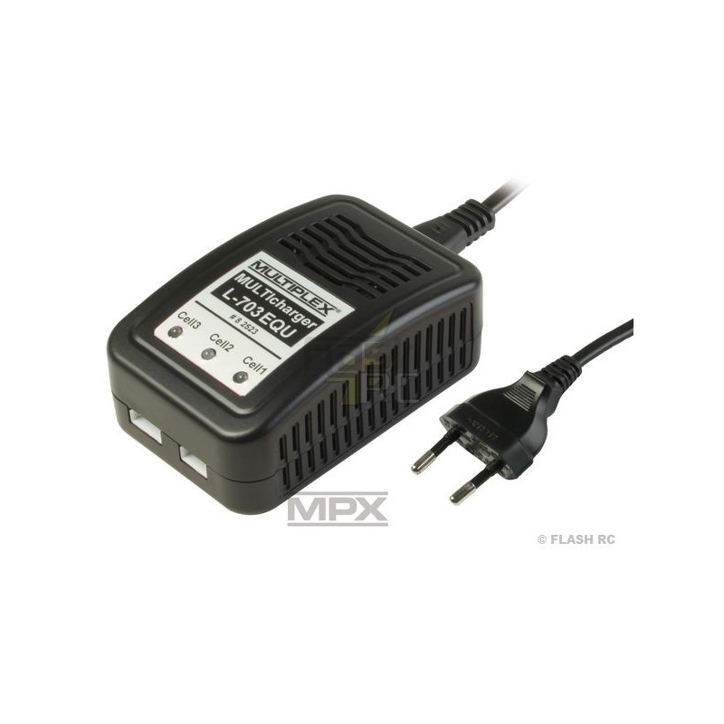 Chargeurs - Chargeur MULTIcharger L-703EQU Lipo 2-3S 220V Multiplex - FLASH RC