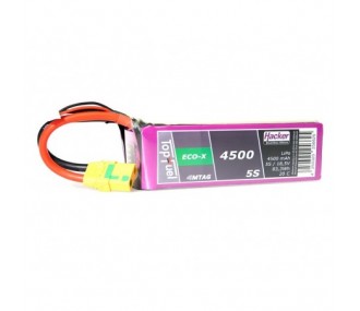 Baterías de propulsión de aviones RC - Lipo Hacker TopFuel Eco-X MTAG 5S 18.5V 4500mAh 20C XT90S socket - FLASH RC