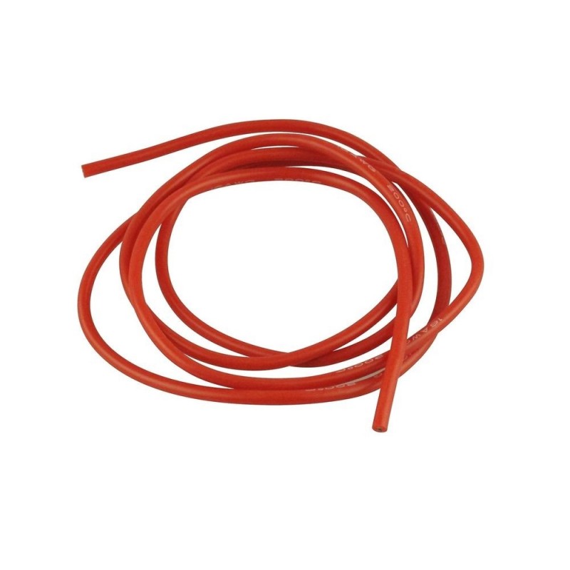 Cavi per batterie, motori, ecc... - Cavo in silicone 1,5mm² rosso - 1m Amass - FLASH RC