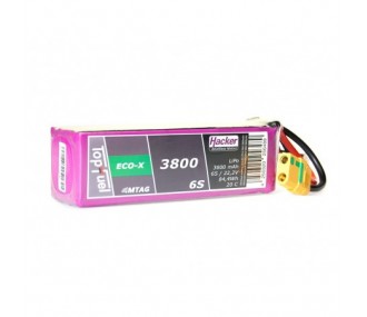 Batterie di propulsione per aerei RC - Lipo Hacker TopFuel Eco-X MTAG 6S 22.2V 3800mAh 20C XT90 socket - FLASH RC