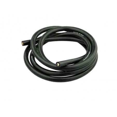 Cables para baterías, motores, etc... - Cable de silicona 6mm² Negro - 1m Amass - FLASH RC