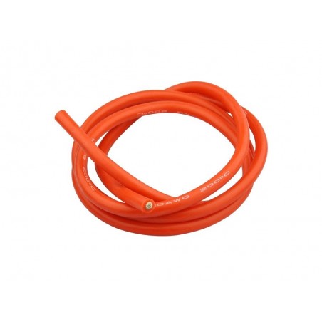 Cables para baterías, motores, etc... - Cable de silicona 6mm² rojo - 1m Amass - FLASH RC
