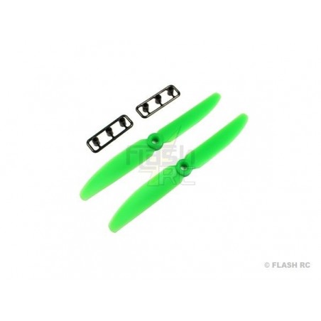 Accessori FPV Racers (Elettronica/Batterie...) - Elica SF 5x4'R verde (2 pz) Gemfan - FLASH RC